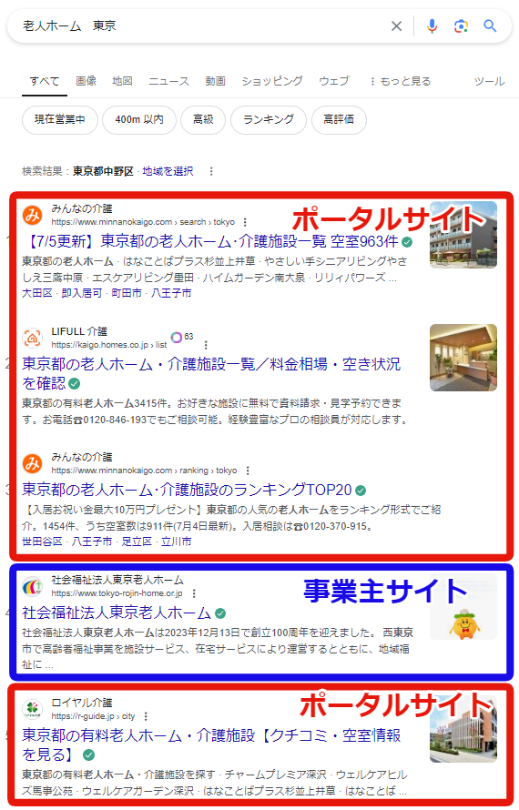 「老人ホーム 東京」の検索結果